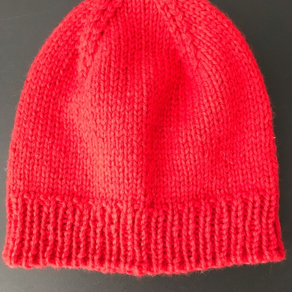 NEW Handmade Wool Hat, Red - Picture 5 of 6